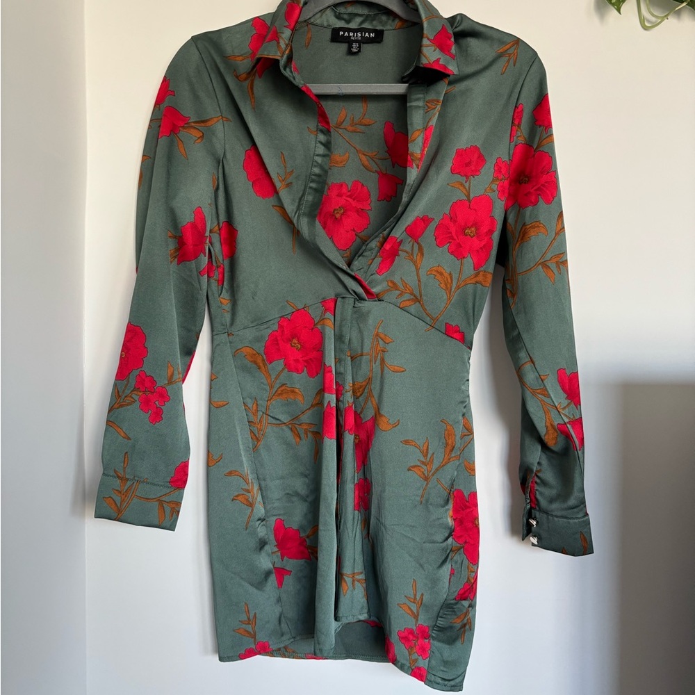 Women's Green Floral Top